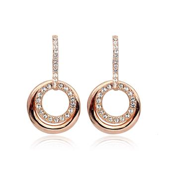 Fashion crystal  rotatable earring 86325