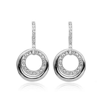 Fashion crystal rotatable earring 86325