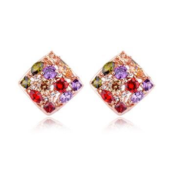 Multicolor zircon earring  125424