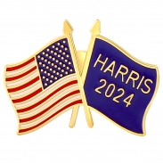 Harris 2024 two flag pin